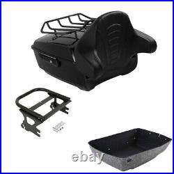 King Pack Trunk Pad 2 Up Mount Rack Fit For Harley Tour Pak Road Glide 1997-2008