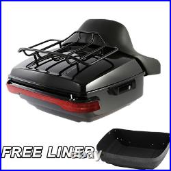 King Pack Trunk Rack Pad Tail Light For Harley Tour Pak Road Glide King 2014-Up