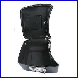 King Pack Trunk with Backrest Pad Fit For Harley Tour Pak Touring Road Glide 14-Up