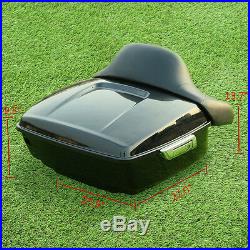 King Pack Trunk with Backrest Pad For Harley Tour Pak Davidson Touring 2014-2020