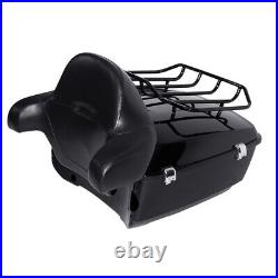 King Trunk Backrest Pad Top Luggage Rack Fit For Harley Touring Tour Pak 14-2023