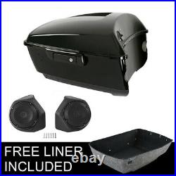 King Trunk Black 6.5'' Speakers Fits For Harley Touring Tour Pak Pack 2014-2022