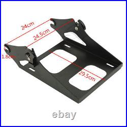King Trunk Latch Black Base Plate Mount Rack For Harley Tour Pack Touring 14-23