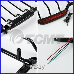 LED Light Air Wing Pack Trunk Luggage Rack For Harley Tour Pak Road King Glide