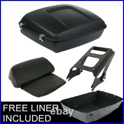 Matte Black Chopped Pack Trunk Rack Fit For Harley Tour Pak Road Glide 09-13 11