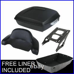 Matte Black Chopped Pack Trunk Rack Fit For Harley Tour Pak Road Glide 2014-2021