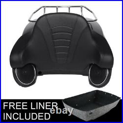 Matte Black King Pack Trunk Pad Speakers Fit For Harley Tour-Pak Touring 14-22