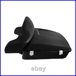 Matte Chopped Trunk Backrest Pad Rack Fit For Harley Touring Tour Pak Pack 14-23