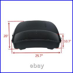 Matte Chopped Trunk Fit For Harley Tour Pak Pack Road King Street Glide 2014-21