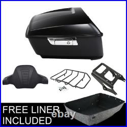 Matte King Trunk Pad Two Up Mount Rack Fit For Harley Tour Pak Road Glide 09-13