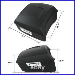Matte King Trunk Pad Two Up Mount Rack Fit For Harley Tour Pak Road Glide 09-13