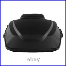 Matte Razor Pack Trunk & Pad Fit For Harley Tour Pak Street Road Glide 2014-2023