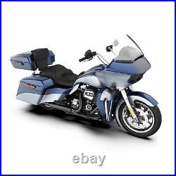 Midnight Blue & Barracuda Silver 2-Tone Chopped Tour Pak Pack Fits 97+ Harley