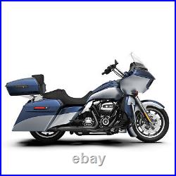 Midnight Blue & Barracuda Silver 2-Tone Chopped Tour Pak Pack Fits 97+ Harley
