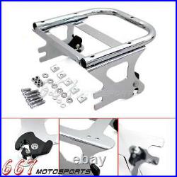 Motorcycle Two-up 2-Up Tour Pak Pack Mount Luggage Rack For Harley Touring 97-08