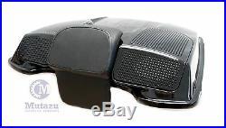 Mutazu Black Dual 6x9 Speaker Lid for 97-13 Harley Razor Chopped King Tour Pak 1