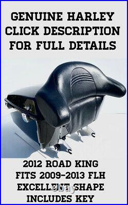 OEM Harley Davidson Road King Vivid Black Tour Pak Touring Pack 2012 Trunk FLHRC