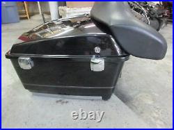 OEM Harley Tour Pak Pack Luggage Box 2009-2013 Vivid Black with Silver Pinstripe