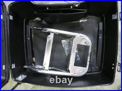 OEM Harley Tour Pak Pack Luggage Box 2009-2013 Vivid Black with Silver Pinstripes