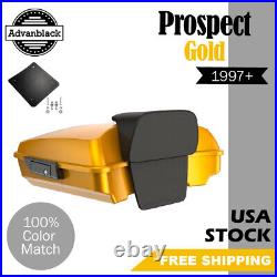 PROSPECT GOLD Advanblak Rushmore Razor Tour Pak Pack Pad For 97+ Harley/Softail