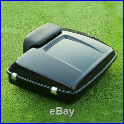 Painted Black Chopped Tour Pak Pack Trunk Backrest Pad For Harley Touring 14-20