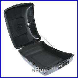 Painted Black Chopped Tour Pak Pack Trunk Backrest Pad For Harley Touring 14-20