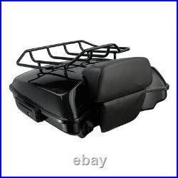 Razor Trunk Backrest Luggage Mount Rack Fit For Harley Tour Pak FLHT 2014-2022