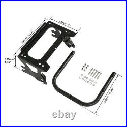 Razor Trunk Black Two Up Mount Rack Fit For Harley Touring Tour Pak Glide 97-08