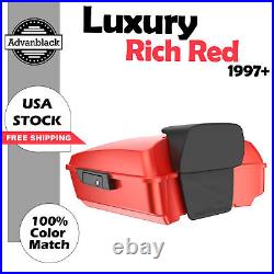 Rushmore Chopped Tour Pack Pak LUXURY RICH RED Fits 97+ Harley Touring/Softail