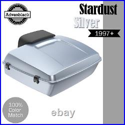 STARDUST SILVER Rushmore Chopped Tour Pack Pak Fits 97+ Harley Touring/Softail
