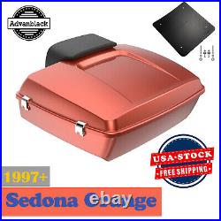 Sedona Orange Chopped Tour Pak Pack Luggage For 1997+ Harley FLHR FLHXS FLTRX