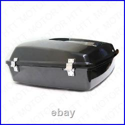 Unpainted Black For Harley Touring Tour Pak Pack Trunk with Lock 1997-2008