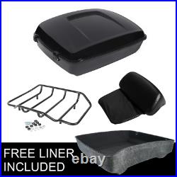 Vivid Black Chopped Pack Trunk Top Rack Fit For Harley Tour Pak Touring 2014-Up