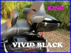 Vivid Black King Tour Pack Pak Fit 1997-2019 Harley Street Road Electra Glide