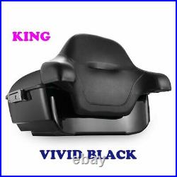 Vivid Black King Tour Pack Pak Fit Harley Street Electra Road Glide 97-20