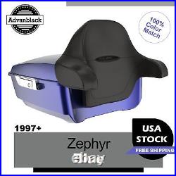 ZEPHYR BLUE Advanblack Fits 97+ Harley/Softail Rushmore King Tour Pak Pack Pad